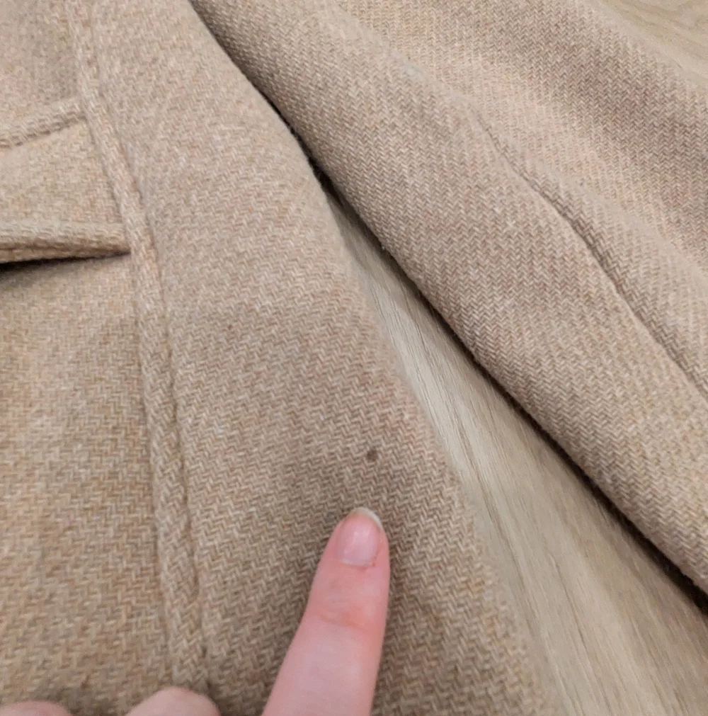 J Crew Wool Blend Tan Peacoat Size 4 - Picture 9 of 9